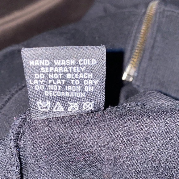 BCBG Maxazria  rhinestone logo black hoodie sweater Sz L - Picture 11 of 15